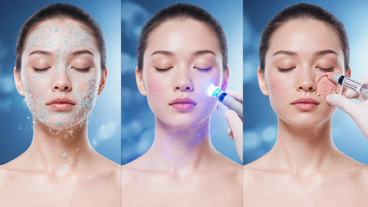 Многоступенчатое лечение акне: химический пилинг, лазер и мезотерапия в клинической обстановке.