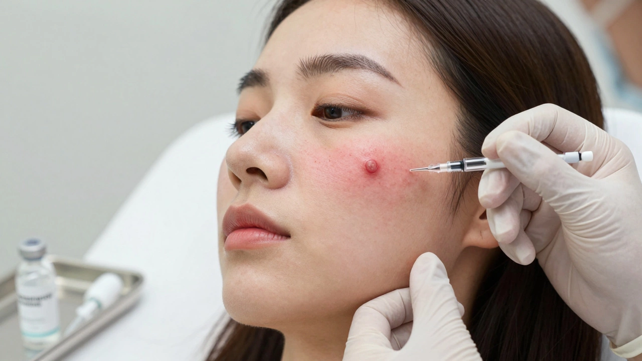 Что колят в лицо при акне: эффективные инъекции и их действие
